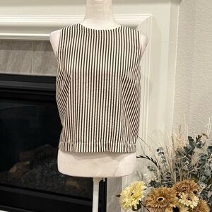 LOFT Sleeveless Seersucker Top